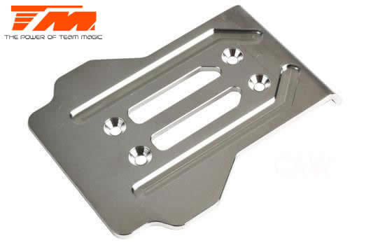 E6 Trooper / Trooper II / E6 III - Protection arrière de châssis en Inox - Team Magic TM505229 - Breizh Modélisme.