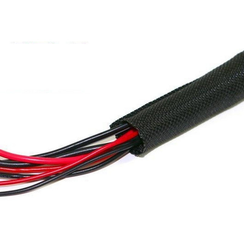 Gaine de protection WRAP - Super Soft - noir - pour câble 8~16 AWG - 13mm (1m) - Breizh Modélisme.