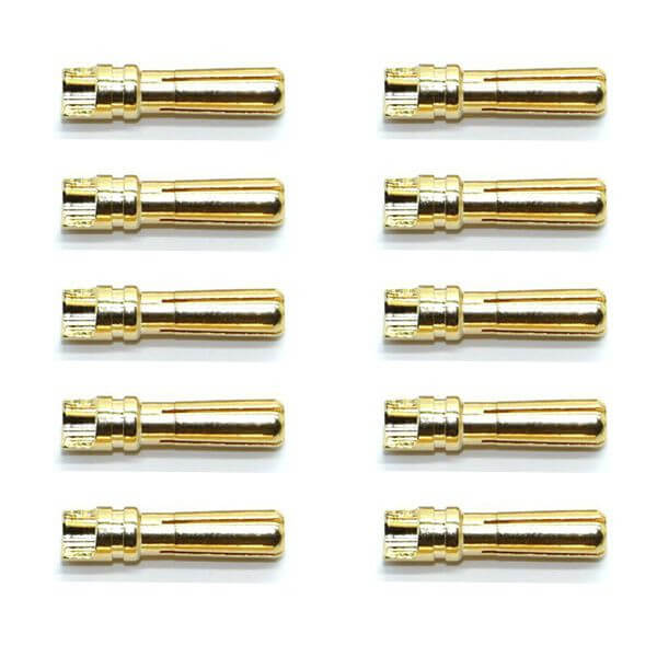 Lot de 10 Connecteurs PK 4mm Male - HRC9004M - Breizh Modélisme.