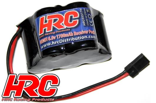 Pack de batterie Réception 6V.1700mAh Ni-Mh - Prise UNI - Breizh Modélisme.