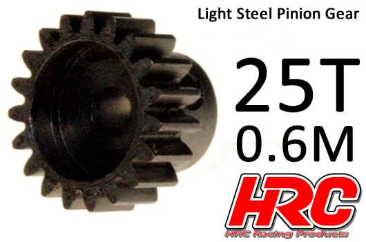 Pignon en acier 0.6M 25D - HRC70625 - Breizh Modélisme.