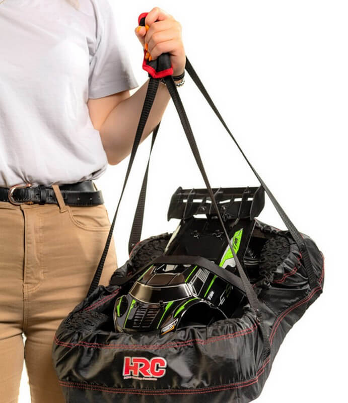 Sac de Transport voiture RC 1/10 et 1/8 - Traxxas Rustler - HRC9931M - Breizh Modélisme.