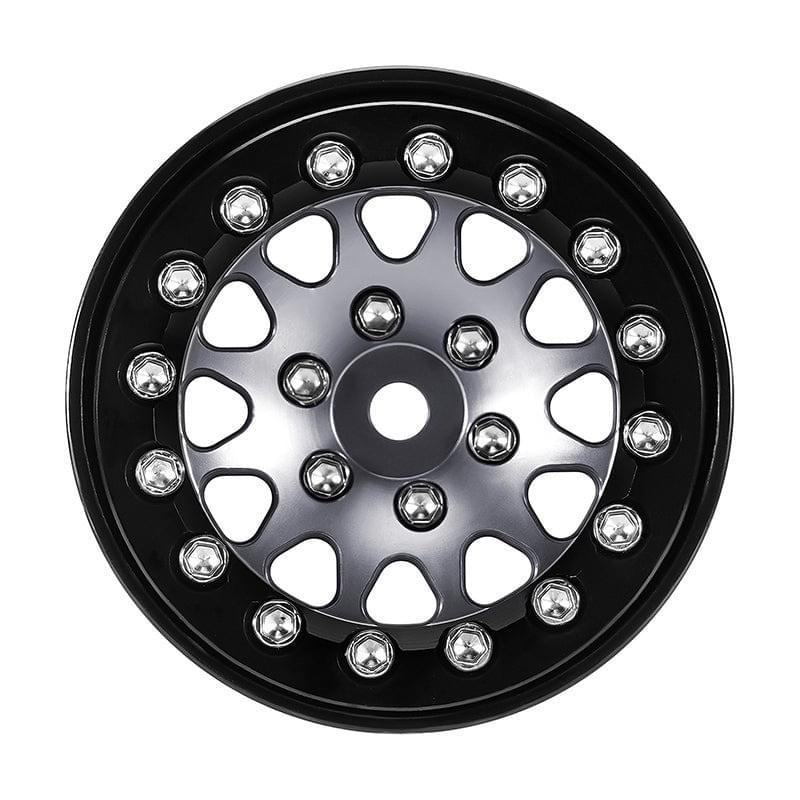 4 jantes Beadlock en aluminium gris anodisé INJORA 1,3 pour crawler RC 1/24, 1/18 - YQW-1311BG" - Breizh Modélisme.