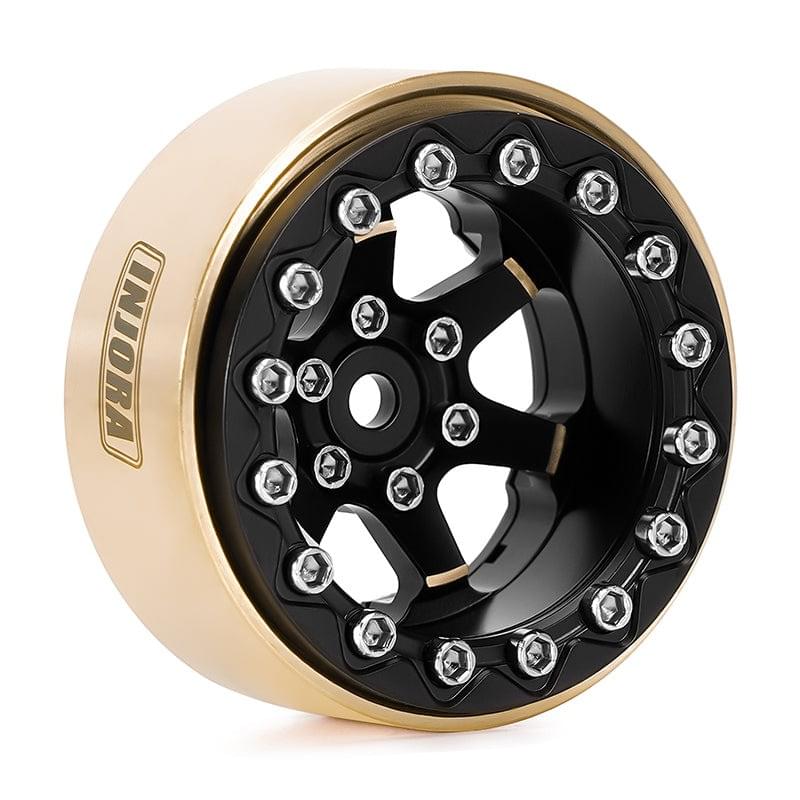 4 jantes Beadlock en laiton INJORA 1,3 pour crawler RC 1/24, 1/18 - YQW-1310BGD" - Breizh Modélisme.
