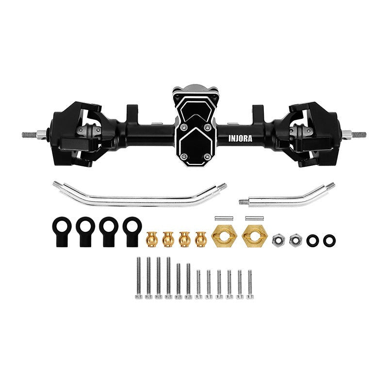 Axe en aluminium à double articulation INJORA ProSteer pour 1/24 SCX24 - SCX24-184BKF - Breizh Modélisme.