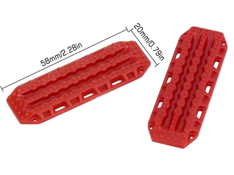 Injora 2 plaques sable rouge pour mini crawlers 1/24 1/18 RC - Breizh Modélisme.