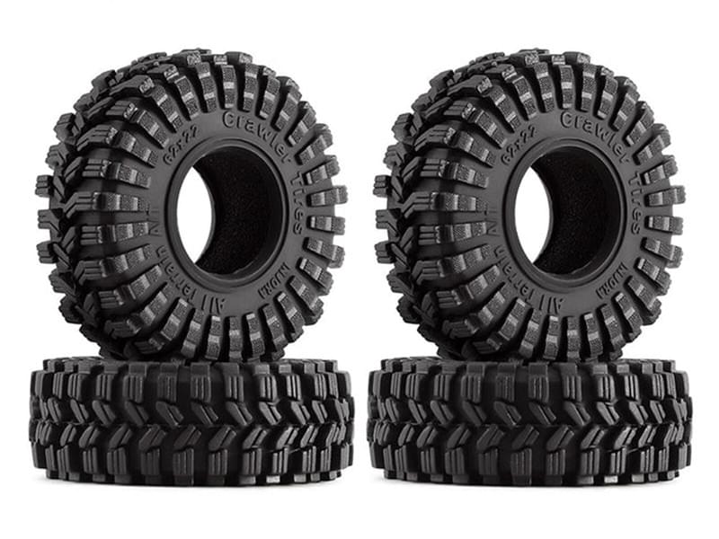 Injora 4 pneus 1.0 King Trekka Super Soft All Terrain Crawlers 1/18 1/24 - Breizh Modélisme.