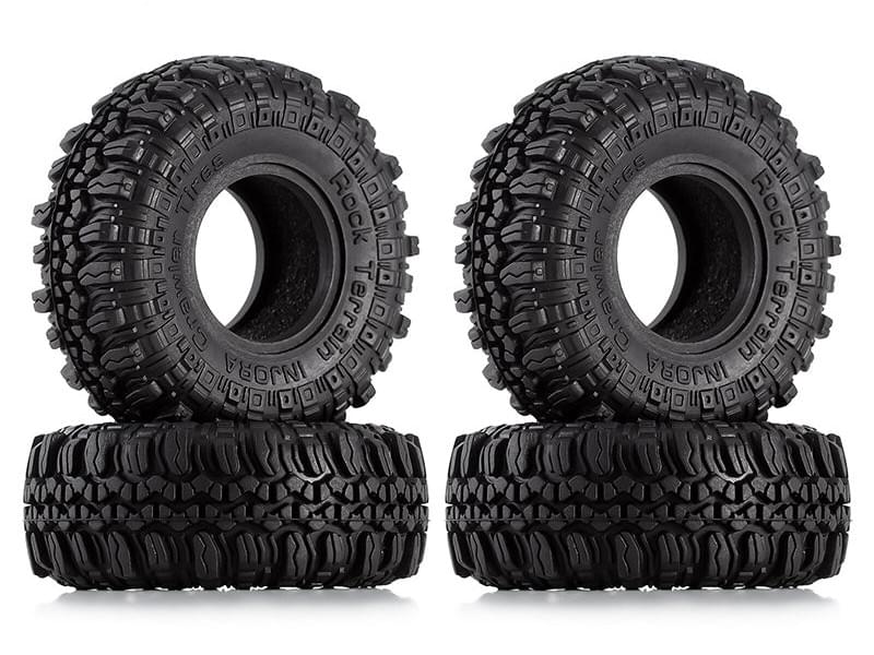 Injora 4 pneus 1.0 Super Soft Rubber Rock All Terrain Crawlers 1/18 1/24 - Breizh Modélisme.