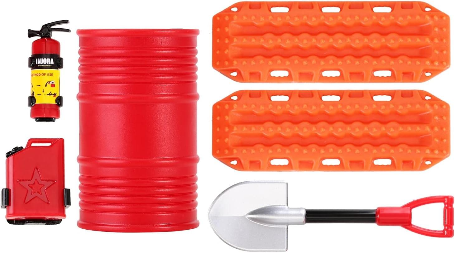 Injora Accessories pour 1/24 1/18 RC Crawlers rouge et orange - Breizh Modélisme.