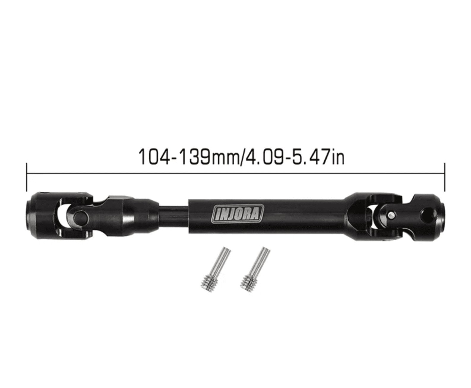 INJORA Arbre d'entraînement robuste en acier pour voiture 1/10 RC 104-139mm - Breizh Modélisme.