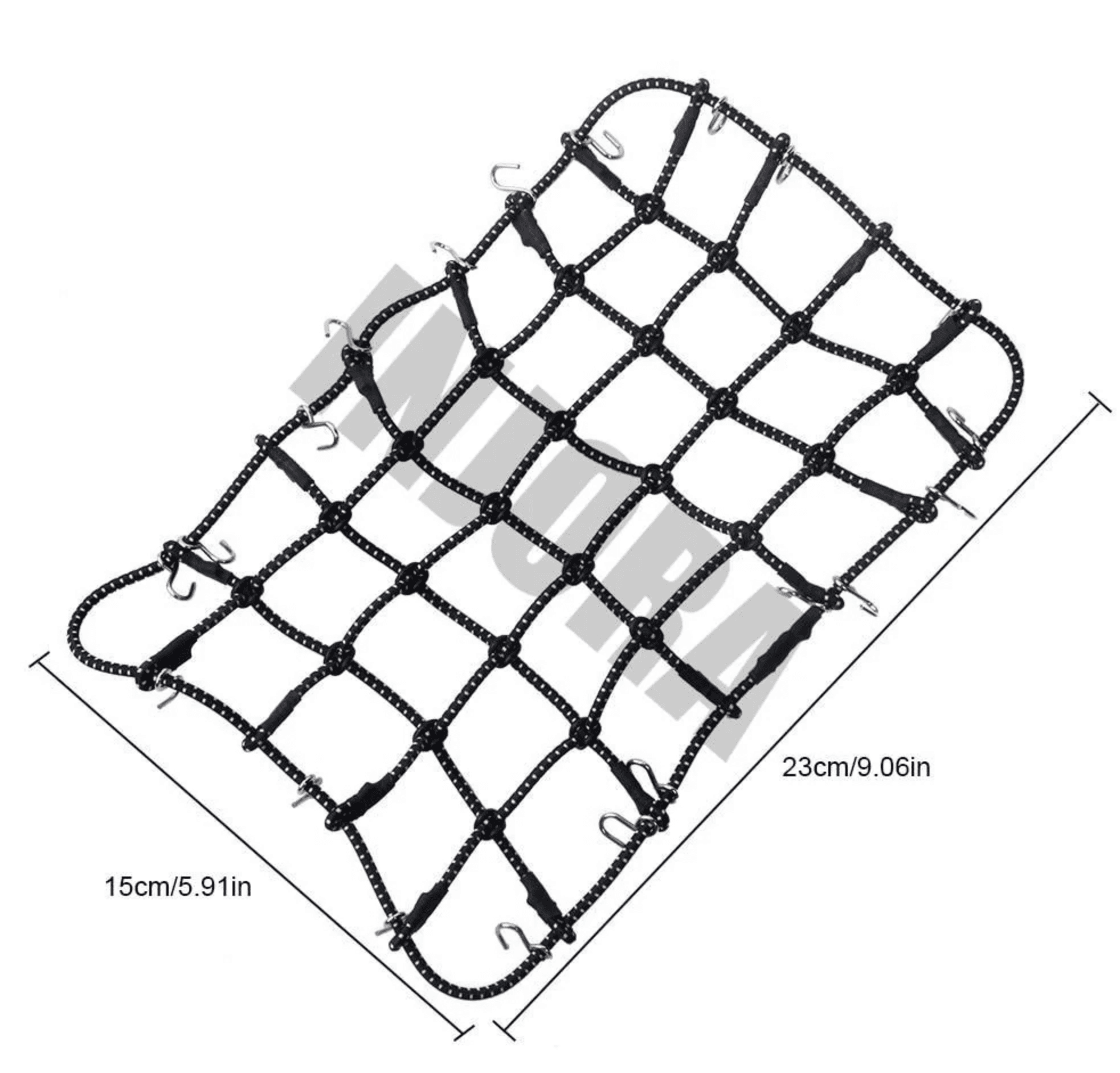 INJORA Filet à bagages élastique noir pour crawler 1/10 - Breizh Modélisme.