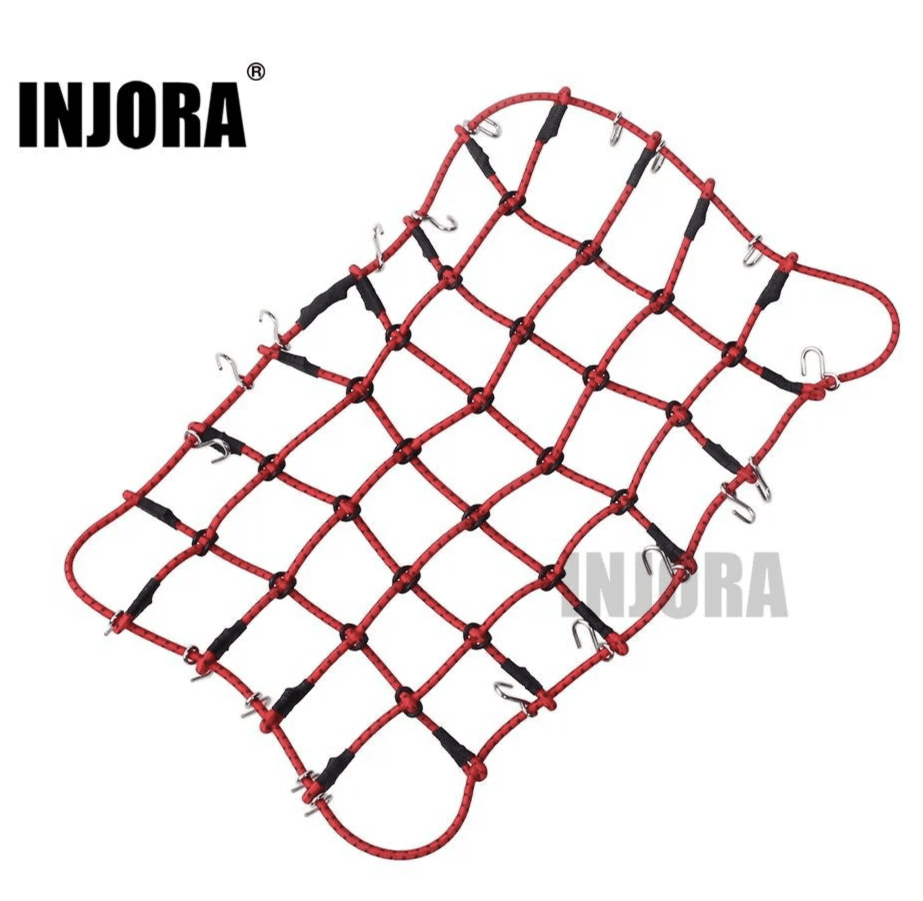 INJORA Filet à bagages élastique rouge pour crawler 1/10 - Breizh Modélisme.