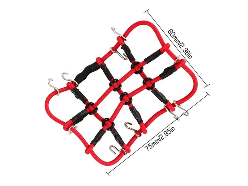 Injora Filet à bagages rouge pour mini crawlers 1/24 1/18 RC - Breizh Modélisme.