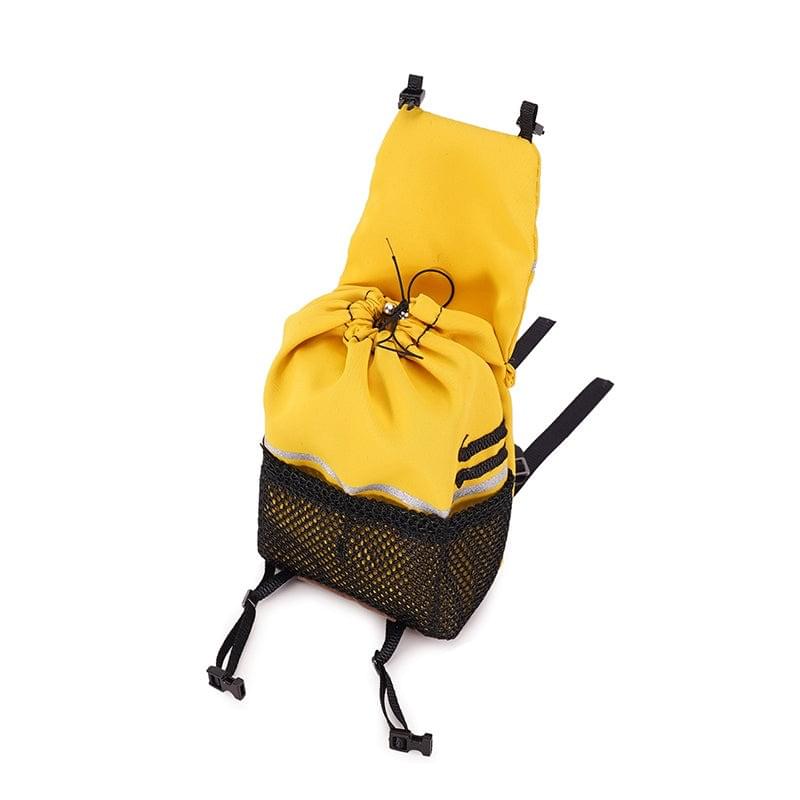 INJORA Mini sac à dos de décoration jaune pour crawler RC 1/10 - INA-114YE - Breizh Modélisme.