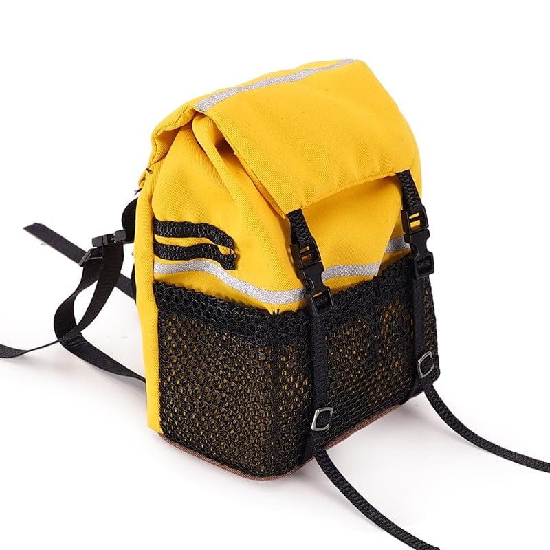 INJORA Mini sac à dos de décoration jaune pour crawler RC 1/10 - INA-114YE - Breizh Modélisme.
