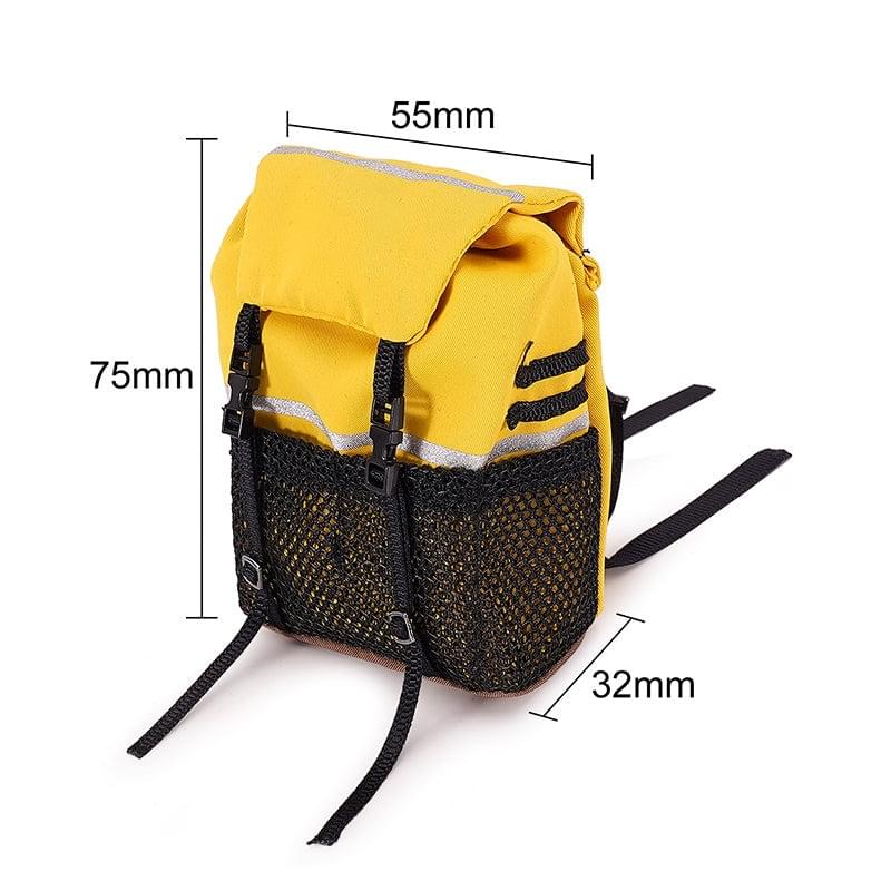 INJORA Mini sac à dos de décoration jaune pour crawler RC 1/10 - INA-114YE - Breizh Modélisme.