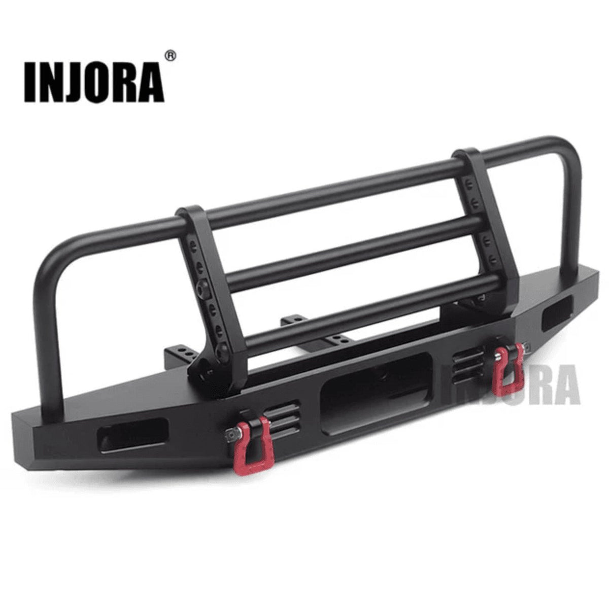 INJORA Pare-chocs avant réglable en métal pour TRX4 SCX10 et SCX10 II - CRAW18184-BK - Breizh Modélisme.