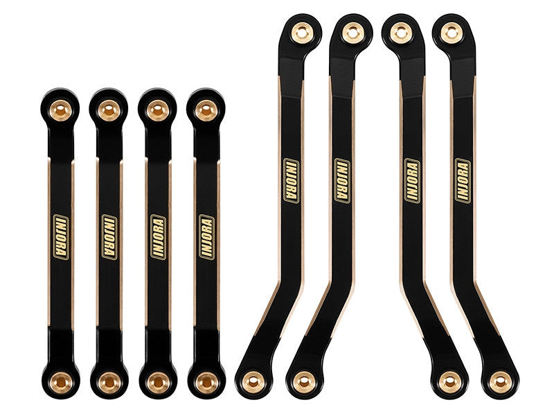 Jeu de maillons à dégagement élevé en laiton noir INJORA pour 1/24 FMS FCX24M - Breizh Modélisme.