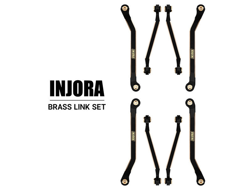 Jeu de maillons à dégagement élevé en laiton noir INJORA pour 1/24 FMS FCX24M - Breizh Modélisme.