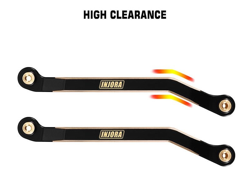 Jeu de maillons à dégagement élevé en laiton noir INJORA pour 1/24 FMS FCX24M - Breizh Modélisme.