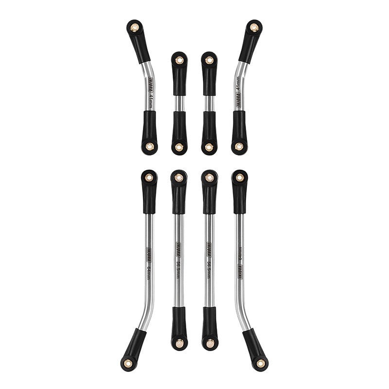 Lot de 4 maillons de châssis à dégagement élevé en acier inoxydable pour Axial SCX24 - SCX24-185 - Breizh Modélisme.