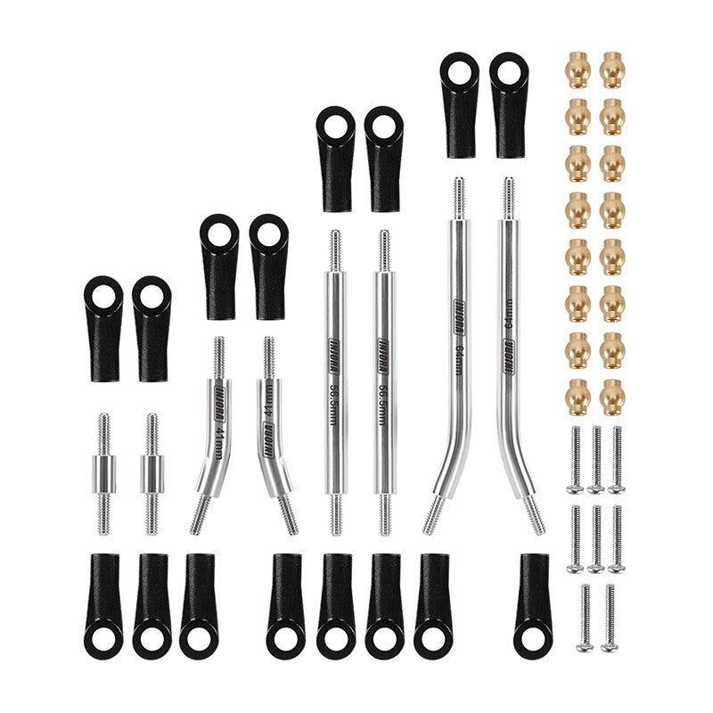 Lot de 4 maillons de châssis à dégagement élevé en acier inoxydable pour Axial SCX24 - SCX24-185 - Breizh Modélisme.