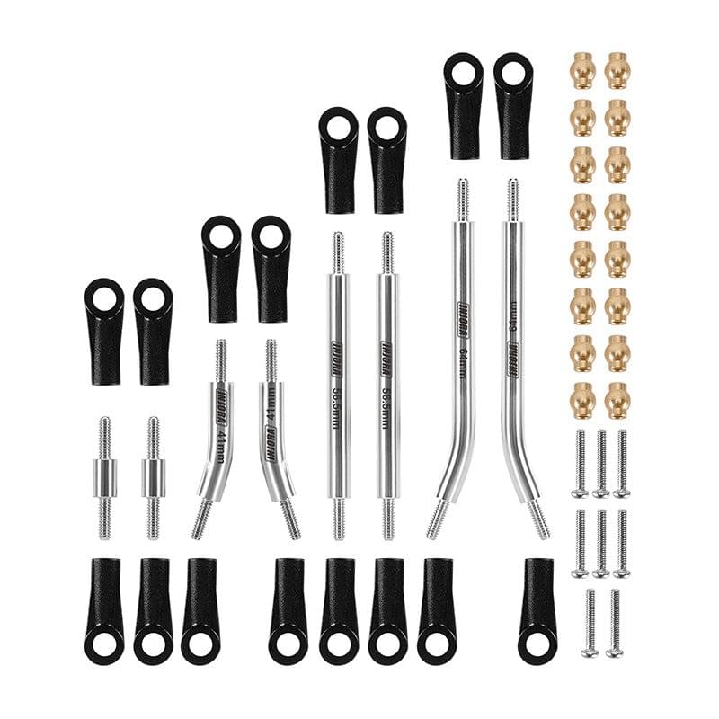 Lot de 4 maillons de châssis à dégagement élevé en acier inoxydable pour Axial SCX24 - SCX24-185 - Breizh Modélisme.