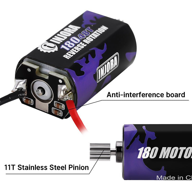 Moteur à charbon INJORA 180 48T avec pignon en acier pour HPI Venture 18 - INM20-48T - Breizh Modélisme.