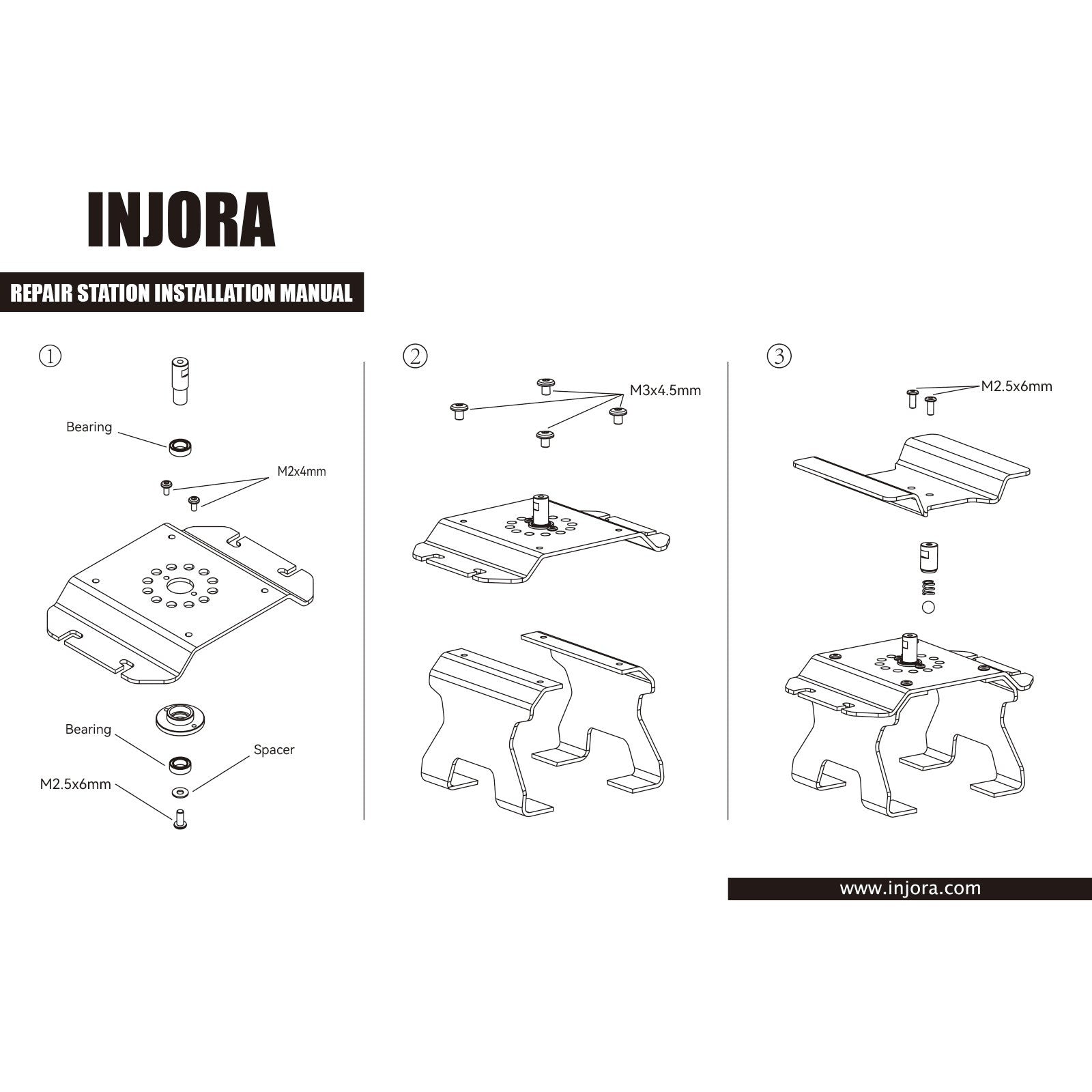 Support de voiture RC en aluminium INJORA pour voiture RC 1/24, 1/18 - TOOL-63 - Breizh Modélisme.