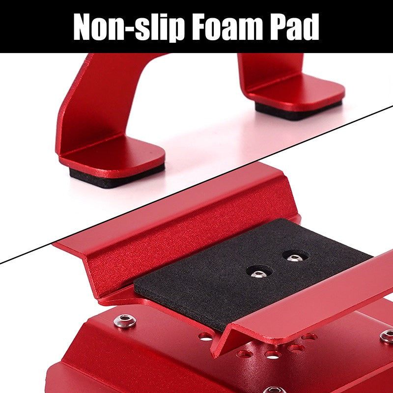 Support de voiture RC en aluminium rouge INJORA pour voiture RC 1/24, 1/18 - TOOL-63RD - Breizh Modélisme.