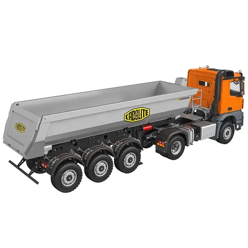 Camion-benne radiocommandé 1/14 orange 8x8 Huina Kabolite 5701 - Breizh Modélisme.