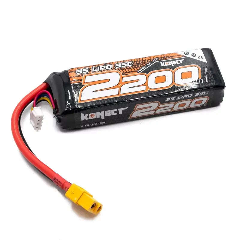 Batterie LiPo Konect 2200mah 11.1V 35C XT60 - KN-LP3S2200