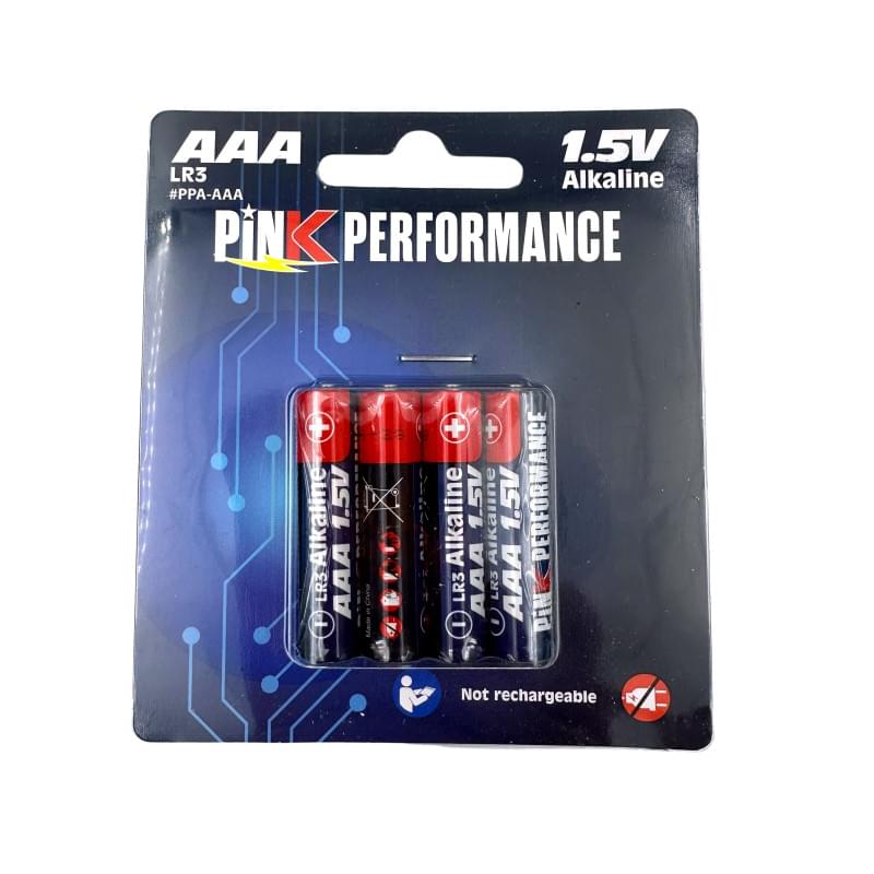 4 Piles Pink Performance Piles Alcaline AA 1.5V R6 pour Radio RC - Breizh Modélisme.