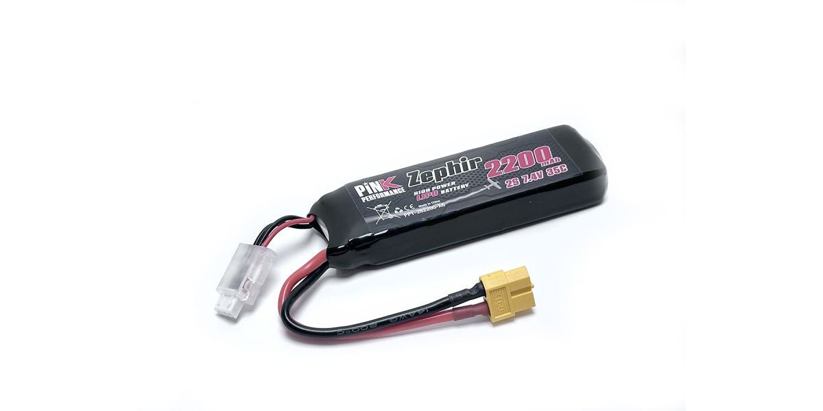 Batterie lipo Zephir 2S 7.4V 2200mAh 35C (XT60) - PP1-2S2200-X6 - Breizh Modélisme.
