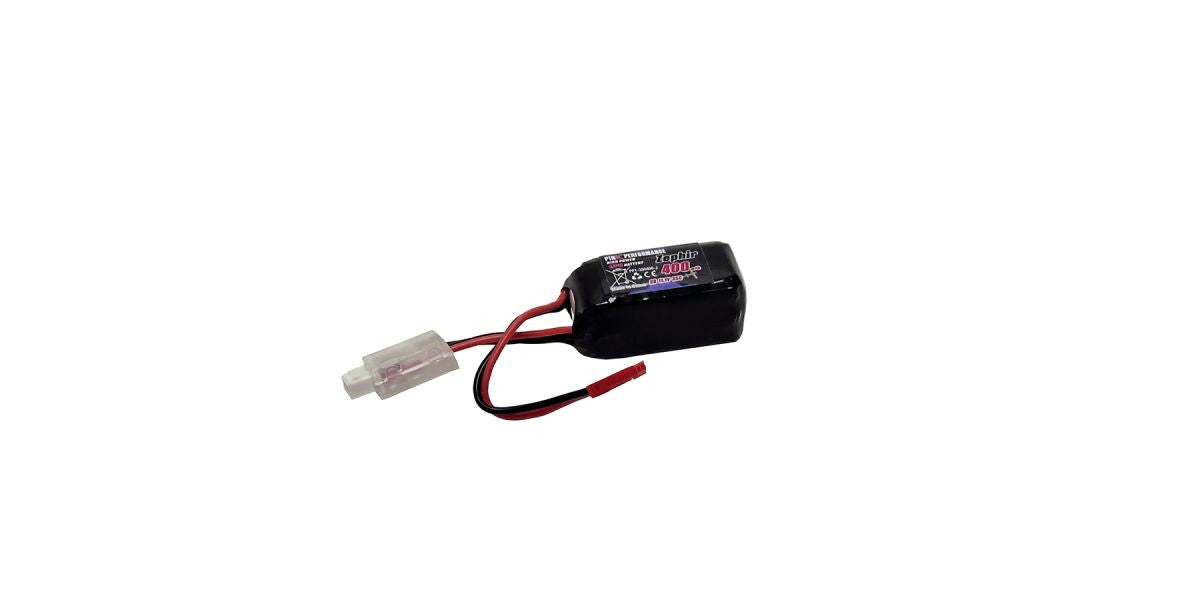 Batterie lipo Zephir 3S 11.1V 400mAh 35C (JST) - PP1-3S0400-J - Breizh Modélisme.