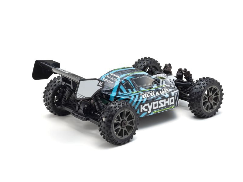 Buggy Kyosho Inferno Neo brushless VE 4.0 1/8 EP RTR T1 blanc - K.34118T2B - Breizh Modélisme.