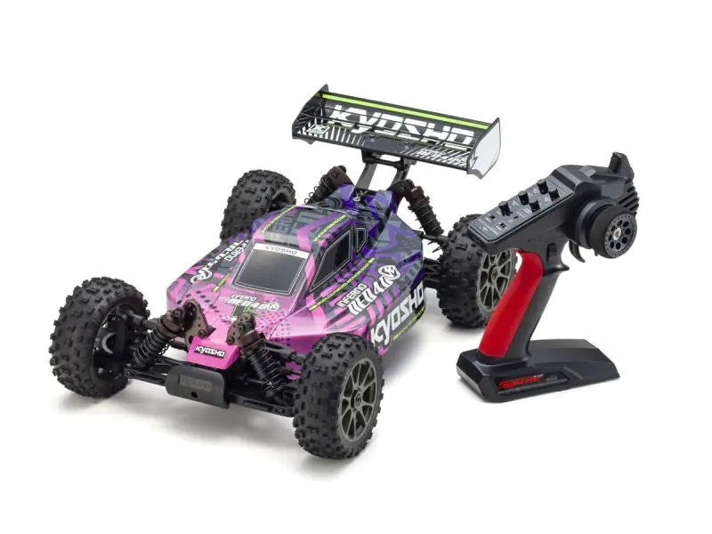 Buggy Kyosho Inferno Neo brushless VE 4.0 1/8 EP RTR T1 violet - K.34118T1B - Breizh Modélisme.