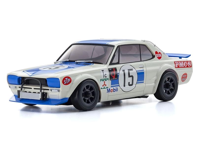 Kyosho Mini-Z AWD Skyline 2000GT-R KPGC10 Racing'72 Blue No15 (MA020/KT531P) K.32643BL - Breizh Modélisme.