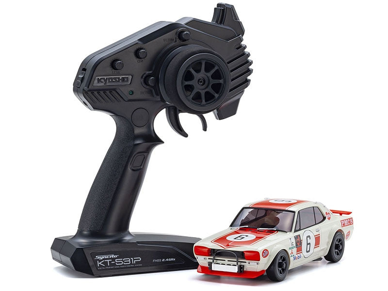Kyosho Mini-Z AWD Skyline 2000GT-R KPGC10 Racing'72 Red No.6 (MA020/KT531P) K.32643R - Breizh Modélisme.