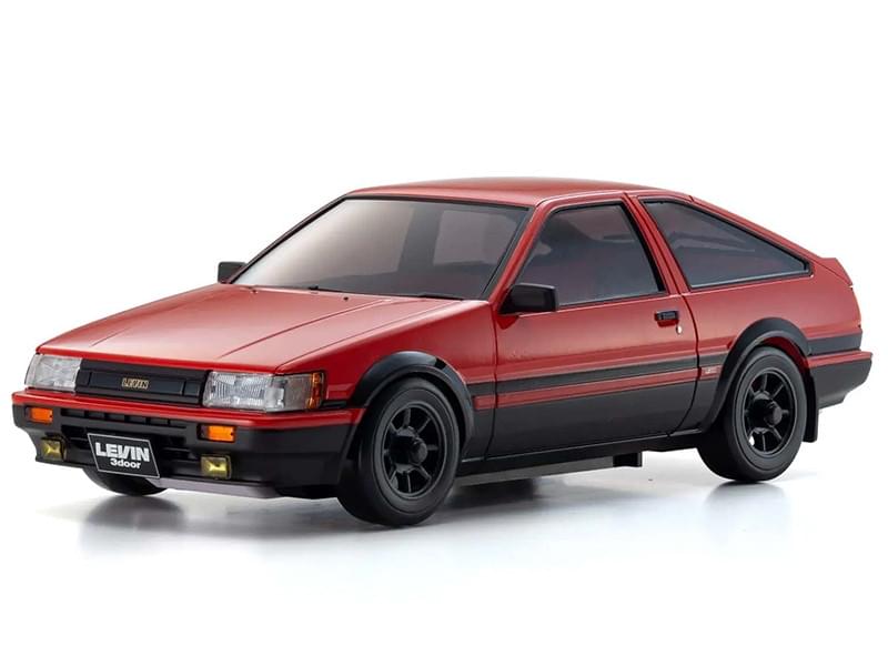 Kyosho Mini-Z AWD Toyota Corolla Levin AE86 Red-Black (MA020N-L/KT531P) K.32641RBK - Breizh Modélisme.