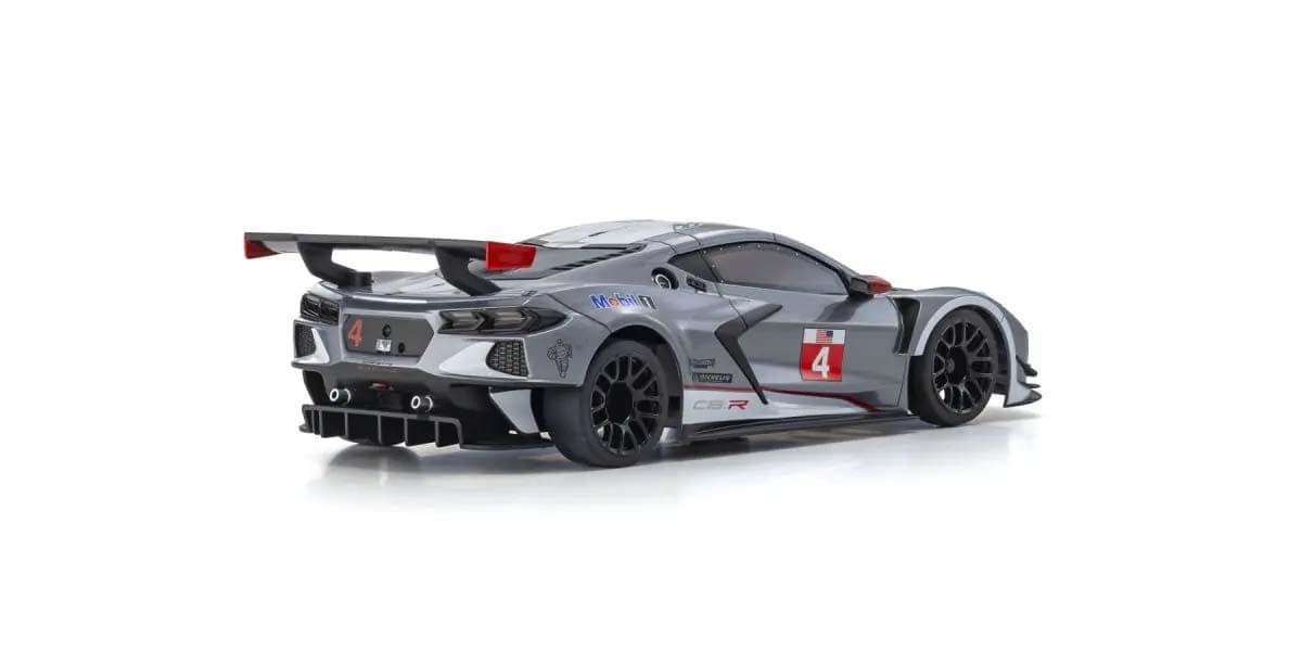 Kyosho Mini-Z MR04 RWD Corvette C8-R Gun Metal/Blanc (W-MM/KT531P) K.32356GMW - Breizh Modélisme.