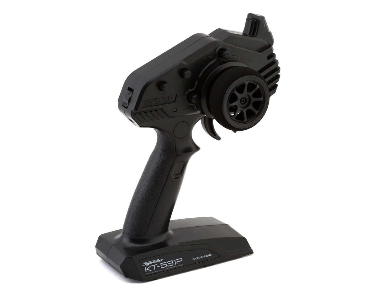Kyosho Mini-Z MR04 RWD Corvette C8-R Gun Metal/Blanc (W-MM/KT531P) K.32356GMW - Breizh Modélisme.
