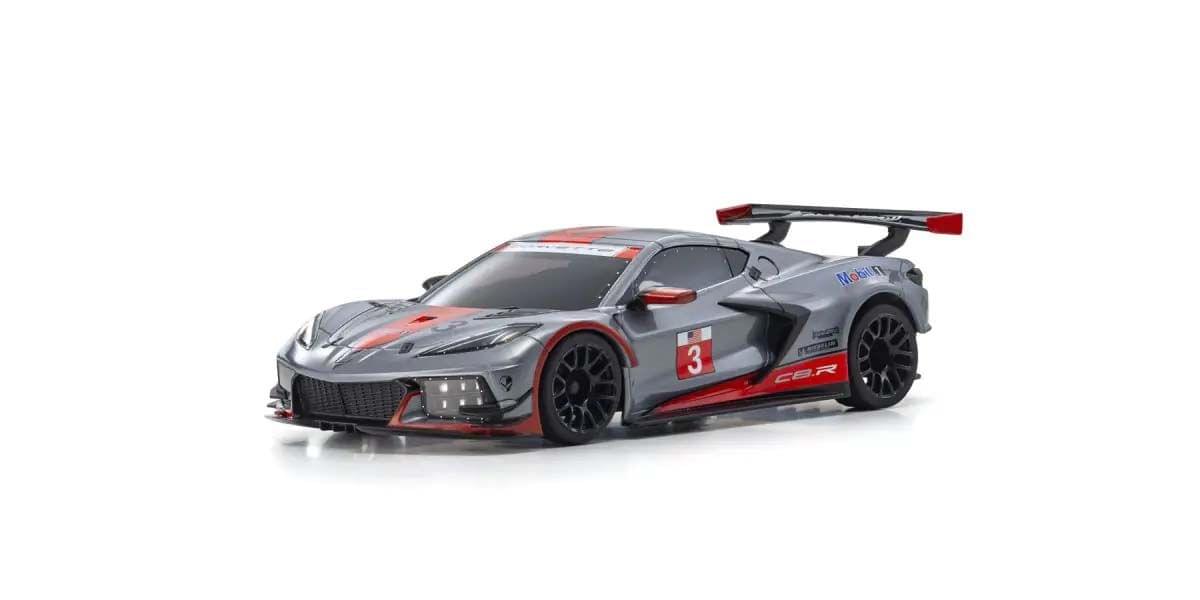 Kyosho Mini-Z MR04 RWD Corvette C8-R Gun Metal/Rouge (W-MM/KT531P) K.32356GMR - Breizh Modélisme.