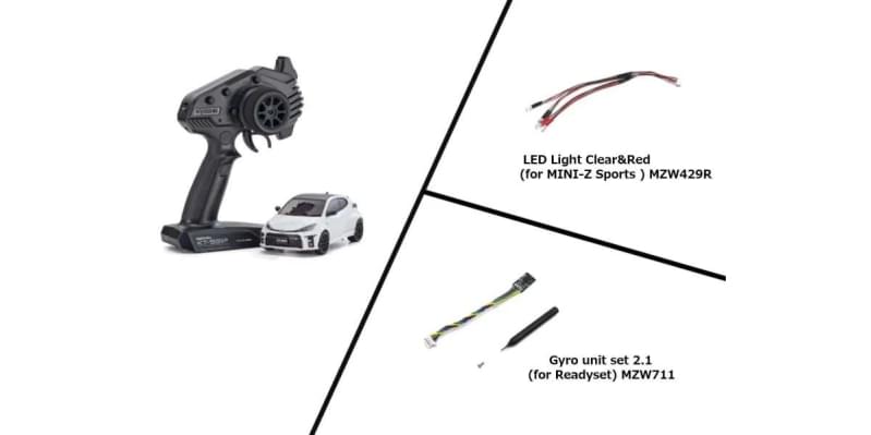Kyosho Mini-Z MR04 RWD Toyota Yaris Gyro & LED (KT531P) K.32360PW - Breizh Modélisme.