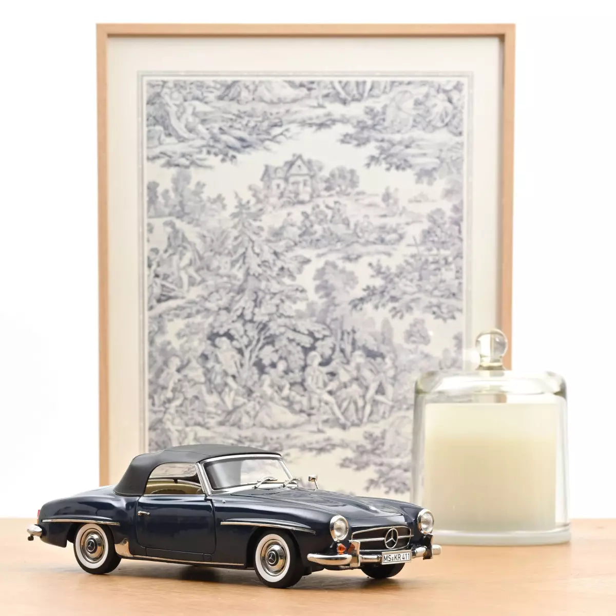 Voiture miniature collection 1/18 Mercedes-Benz 190 SL 1957 Bleu moyen Norev 183403