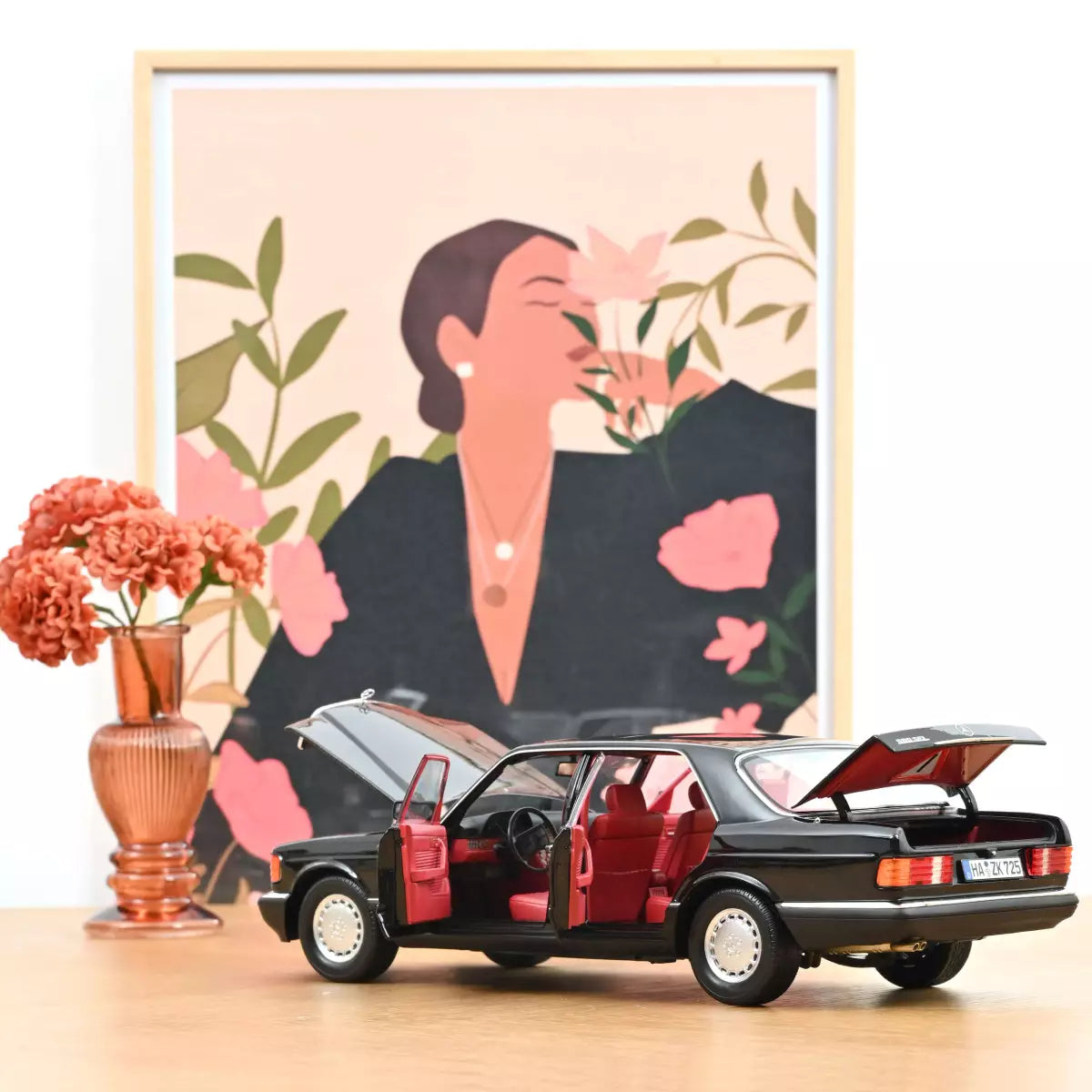 Voiture miniature collection 1/18 Mercedes-Benz 560 SEL 1991 Noir Norev 183788
