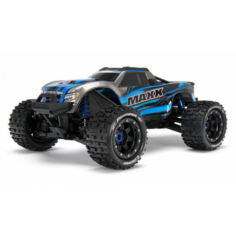 2 Pneus et jantes Louise MT-PIONEER Traxxas Maxx Soft Black (MFT) 3329SB - Breizh Modélisme.
