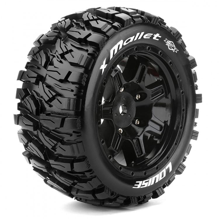 2 Pneus et jantes Louise X-MALLET (MFT) pour Traxxas XMaxx 3350B - Breizh Modélisme.