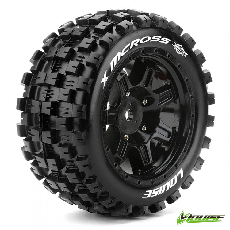 2 Pneus et jantes Louise X-mcross (MFT) pour Traxxas XMaxx 3352B - Breizh Modélisme.