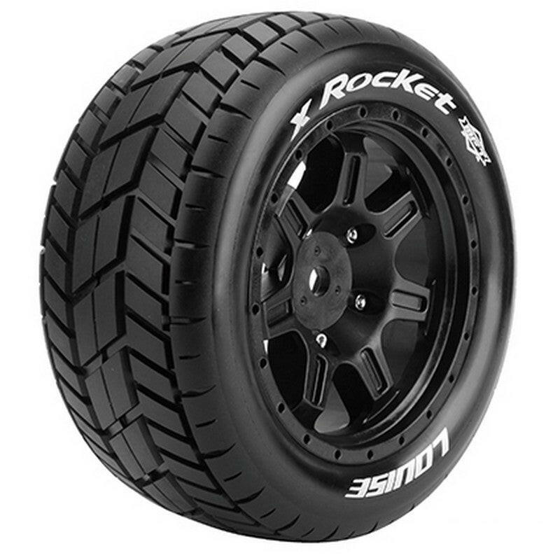 2 Pneus et jantes Louise X-ROCKET pour Traxxas XMaxx 3295B - Breizh Modélisme.